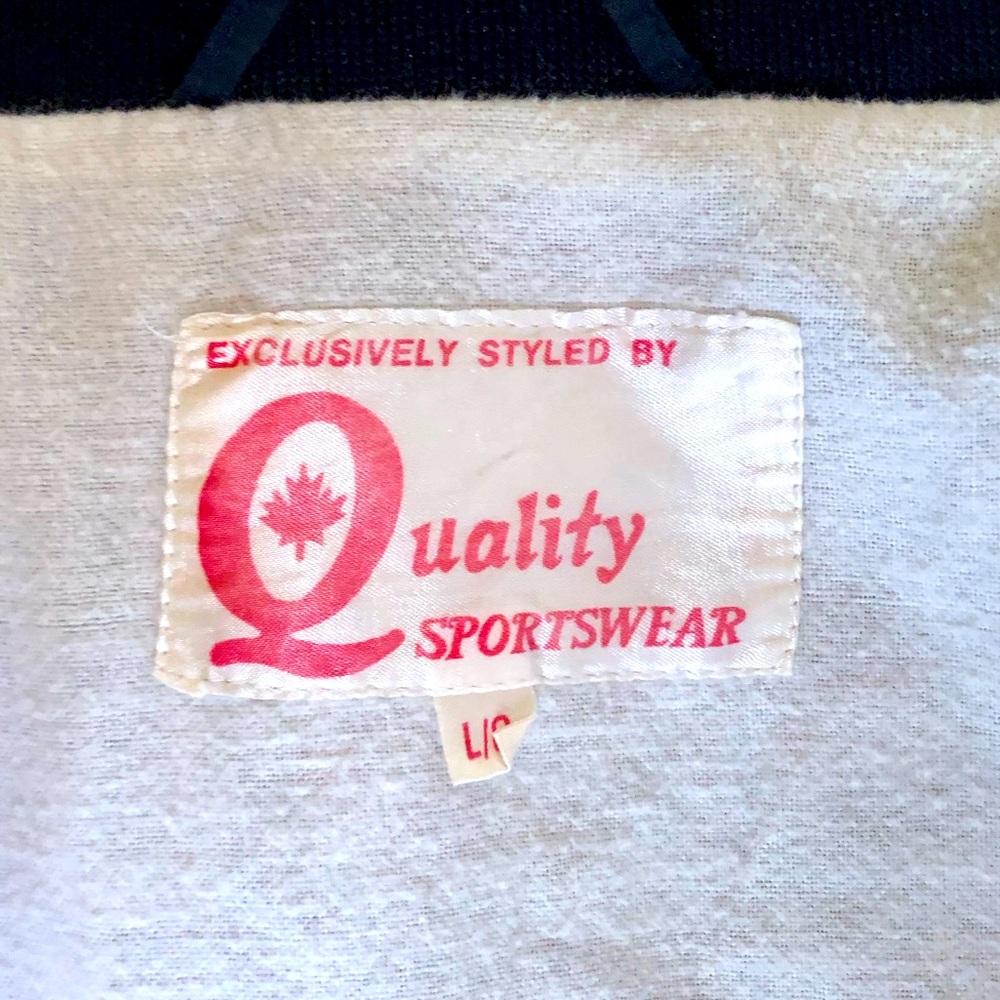 Vintage Looking Quality Sportswear Blue Windbreaker w/ White Stripes - Picture 10 of 12